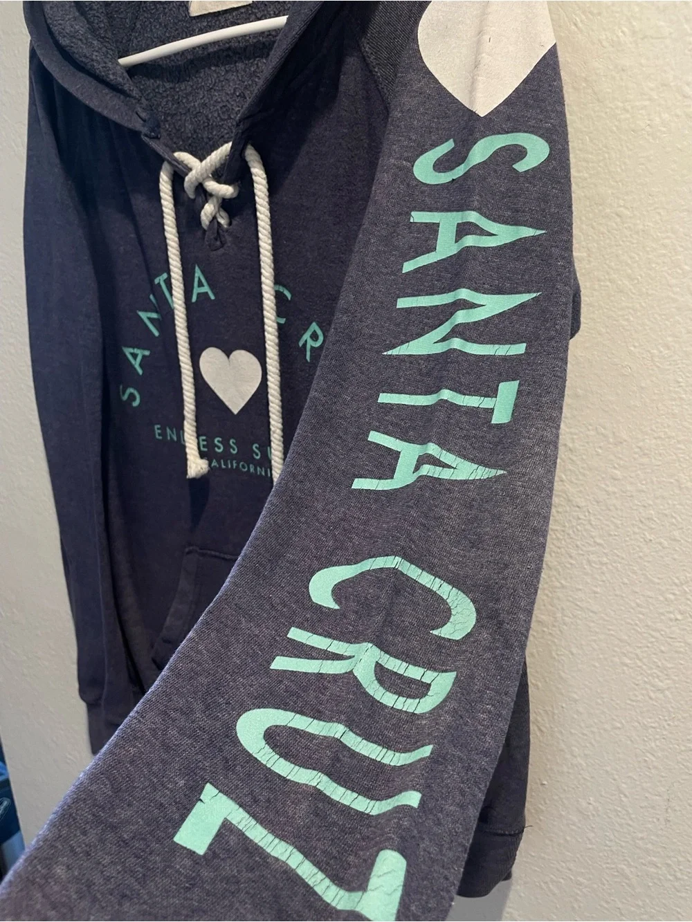 🌊Ocean Drive Santa Cruz Endless Summer Lace Up Hoodie XL 🏄♀️ 🩵 - Picture 5 of 13